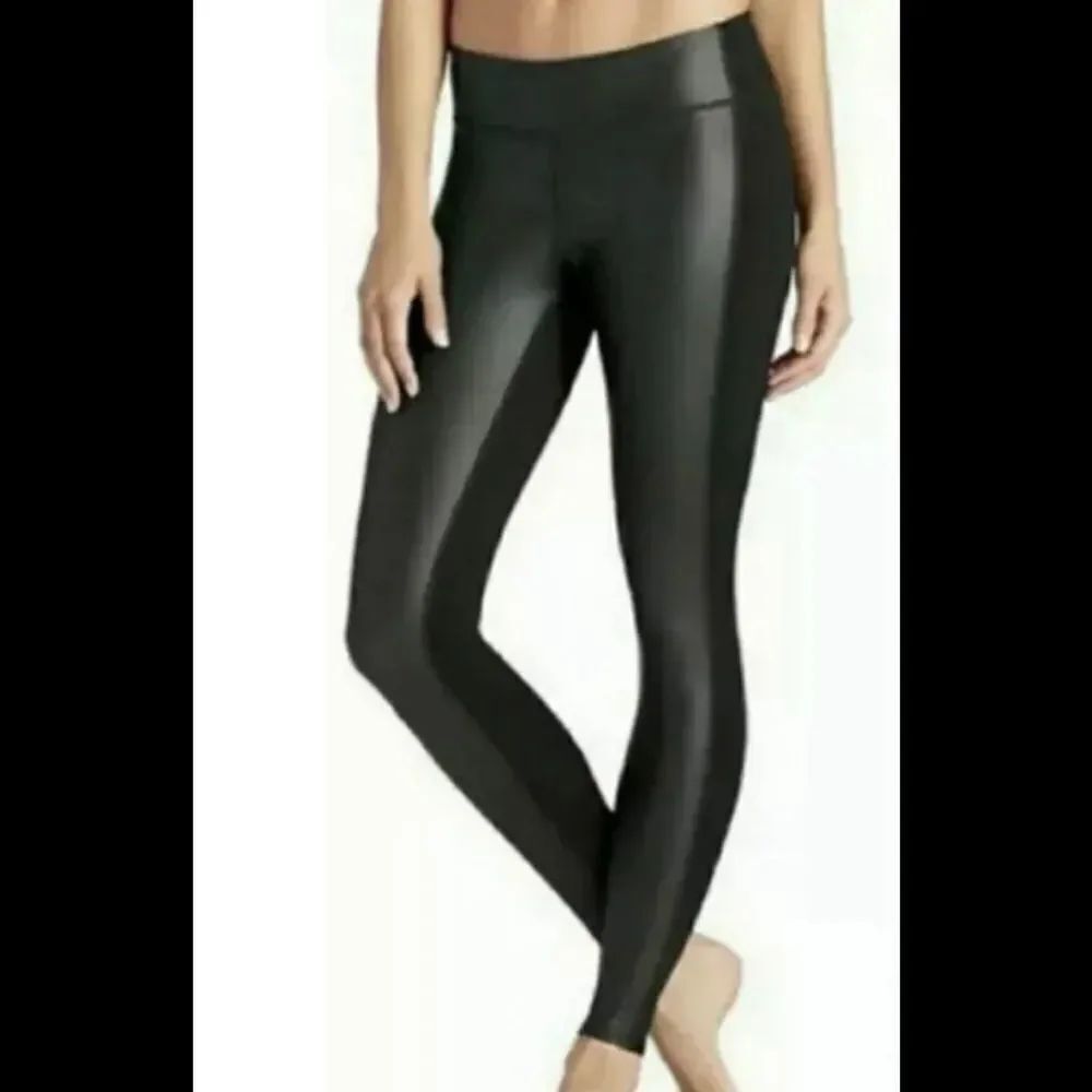 Athleta women’s leggings Faux Leather Front Size XXS